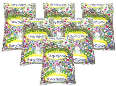 Funny Fashion Confetti - 6x - multi color - papier - 250 gram - feestversiering - carnaval