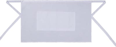 Korte Werk Schort - Koks Schort Keuken - Hygiënisch Werken - Met Handige Opbergtas - 40 x 70 cm - Wit