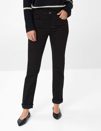 Brax Dames Broek  Style CAROLA BLACK, zwart, maat 34