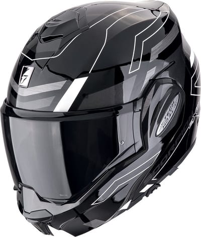 Scorpion Exo-Tech Evo Conquer Black-White - Systeemhelm - Maat XS - Motorhelm - ECE 22-06 gekeurd