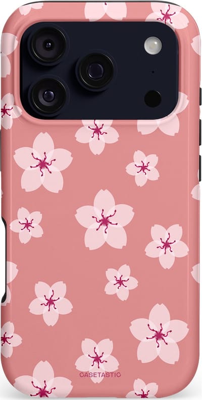 Casetastic Hoesje Geschikt voor Apple iPhone 17 Pro MagSafe - Stijlvolle Beschermende Duo-layer Case - Roze Sakura Bloesems Elegante Japan Rituals