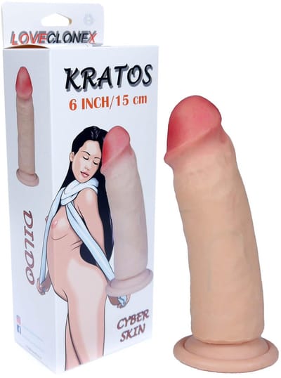 Boysoftoys Kratos Loveclonex Ultra Realistic Dildo - Cyber skin feels like real - 21-00032 - 4,8 cm thick - Suction Cup - 6 inch / 15 cm
