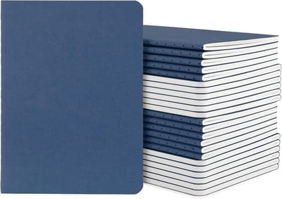 Notitieboek Geruit A6-24 stuks Notitieboekjes Koningsblauw - 100GSM Geruit 5mm Notitieboek A6-10x14cm Notebooks Dagboek 60 pagina's/30 vellen