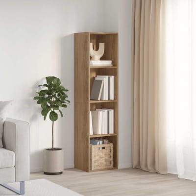 vidaXL - Boekenkast/tv-meubel - 36x30x143cm - bewerkt - hout - artisanaal - eiken