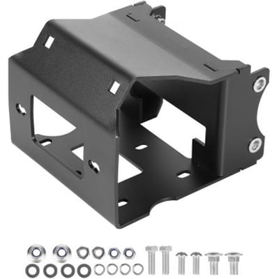 VEVOR ATV-lierbevestiging, capaciteit 907-1633 kg, montageplaat voor aanhangerlier voor Polaris Sportsman 2009 en nieuwere modellen, met 2 montagegaten, gepoedercoat staal, zwart