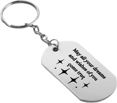 Akyol - may all your wishes and dreams of you come true sleutelhanger - Quotes - familie vrienden - cadeau - 54 x 29mm
