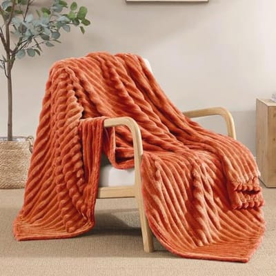 Fleece Plaid Deken 50" x 60" - 280 GSM Terracotta - Lichtgewicht, Duurzaam en Ultra Zacht