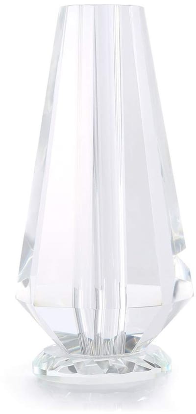 JHUBERS- Crystal Vaas 13cm - Helder Kristal - Bloemvaas voor Binnen - Decoratie - Geschikt voor Lange Stengelbloemen - Elegant Ontwerp