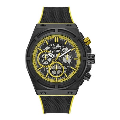 Guess Masterpiece GW0713G2 Horloge - Siliconen - Zwart - Ø 47 mm