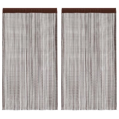 vidaXL - Draadgordijnen - 140x250 - cm - bruin - 2 - st