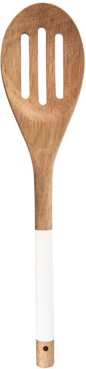 Schuimspaan Houten WHITELINE 30 cm - Frituurschep - Schuimlepel - Keukengerei