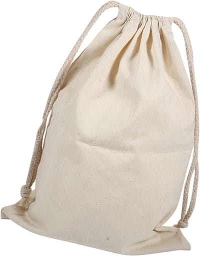 Katoenen Trekkoord Tas met Opbergruimte, Ideaal voor Reizen en Thuisgebruik, 22x28cm, Waszak voor Onderweg en Organisatie