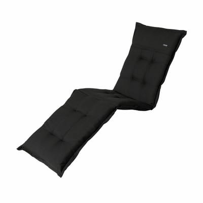 Madison - Tuinkussen - Ligbedkussens - Rib Black - 200 x 60cm - Zwart