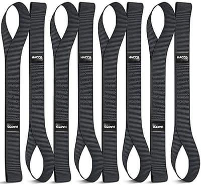 8 stuks zachte lus motorrijbanden 1,6 x 17 inch - 1700 lbs breuksterkte, zware spanlussen voor ATV, UTV en crossmotor