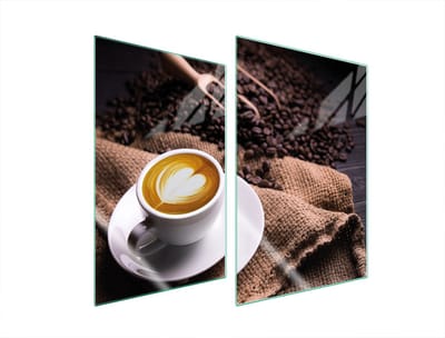 TMK ArtDeko - Glazen Beschermplaat - 2x35x52 cm - Koffie - Veilige Montage