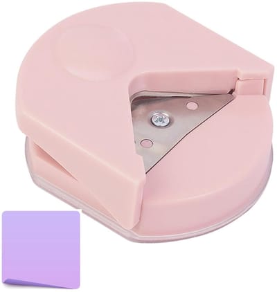 Ronde hoekpons - Papier pons - Kaarten maken - Geïntegreerde opvangbak - 6 x 5.5 cm - Groen Zwart