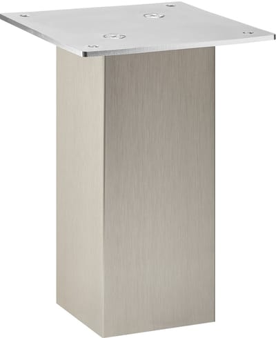 SOTECH Barconsole recht (70 x 70 mm, hoogte 170 mm, draagvermogen 30 Kg, look roestvrij staal) Steunvoet voor houten of glazen bladen