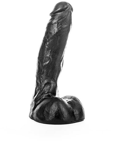 All Black - Realistische Dildo - 22 x 5,4 cm - Zwart