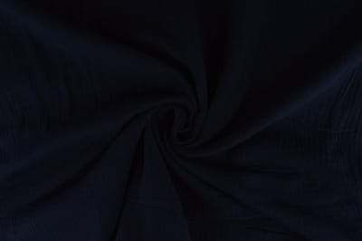 10 meter mousseline stof op rol - Marineblauw - 135cm breed - Double gauze op rol