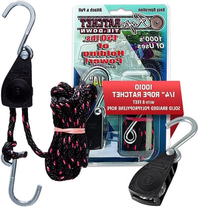 Touw Ratel - Spanband Ratel - Zaken Vastzetten - Zwaar Belastbaar - 8 Voet - Zwart