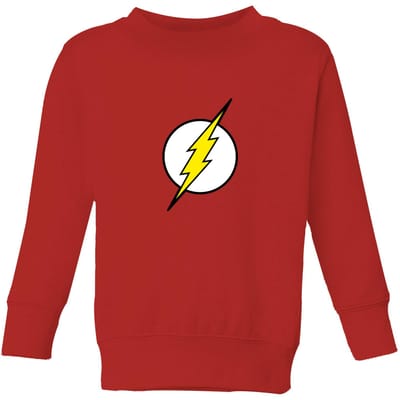 Justice League Flash Logo Kids' Sweatshirt - Red - 98/104 (3-4 jaar)