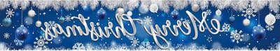 Kerstbanner - Kerstversiering - Xmas foto achtergrond - Buiten kerstversiering - Feest benodigdheden voor kerstfeest