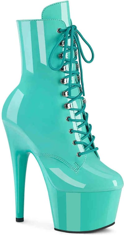 Pleaser - ADORE-1020 Plateau Laarzen, Paaldans schoenen - US 6 - 36 Shoes - Turquoise