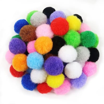 50 stks Pompons 20mm Diverse Pluizige Pompons Multicolor Fuzzy Ballen voor DIY Ambachten Decoraties
