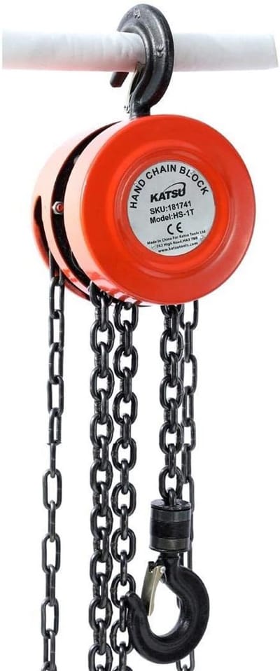 Ketting Blok Hoist Voor Zware Lading - 1 Ton Capaciteit, 3M Hefhoogte