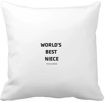 Akyol - world's best niece it's true we checked Kussen hoes - Nicht - werelds beste nicht - verjaardag - cadeautje voor nicht - nicht artikelen - kado - geschenk - 40 bij 40 cm