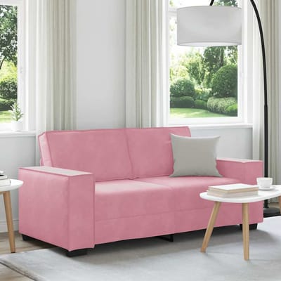 vidaXL - Tweezitsbank - 180x78x84 - cm - fluweel - roze