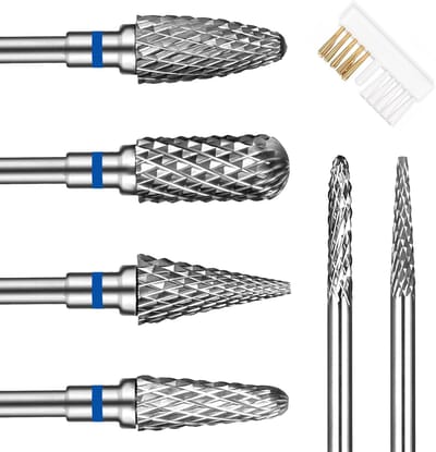 Nagelfrees Set - Nagelvijl Bits - Acryl Gelnagels - Hardmetalen Opzetstukken - 3/32 Inch - Blauw