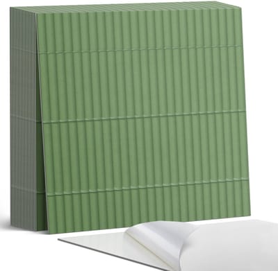 Coloray Plaktegels - Set verticale buizen Zelfklevende Tegels - 20 cm x 20 cm - Groente Plaktegels - 20 stuks - Vierkant PVC Tegels - Plaktegels Badkamer - Plaktegels Vloer - Vinyl Tegels Zelfklevend - Wandtegel Zelfklevend