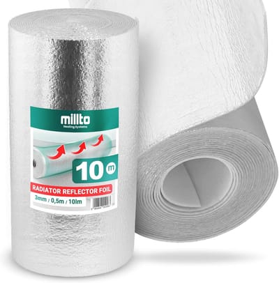 Warmtereflecterende Folie voor Radiator - 10m x 0,5m Isolatiemateriaal