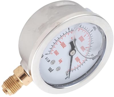 Hydraulische Drukmeter met 68 mm Wijzerplaat - Nauwkeurige Meting van 0 tot 400 BAR / 0 tot 5800 PSI met G1/4 Draad voor Professioneel Gebruik en Precisie