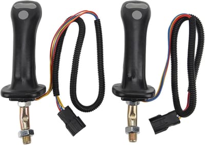 2 Stuks Joystick Handgrepen voor Graafmachines met 3 Knoppen en 6-Pins Aansluiting, Geschikt voor Doosan Modellen
