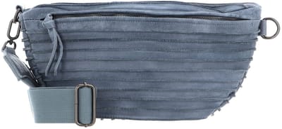 FREDsBRUDER Leren Gordeltas Riffel Beltbag Sky Blue Lichtblauw
