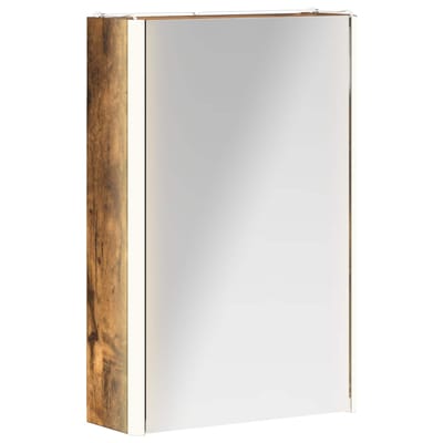vidaXL - Badkamerspiegelkast - Rook - Eiken - 33 - x - 11,5 - x - 50 - cm - Bewerkt - hout