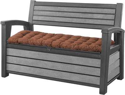 Bankkussen Zitkussen - Kussen voor buiten - Comfortabel zitten - Weerbestendig materiaal - 160x50cm - Bruin