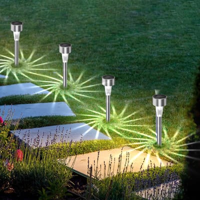 Aigostar Solar Tuinfakkels - 12 stuks – 29.5 cm - Tuinverlichting op zonne-energie - Solar tuinverlichting - Padverlichting - LED – Buitenverlichting