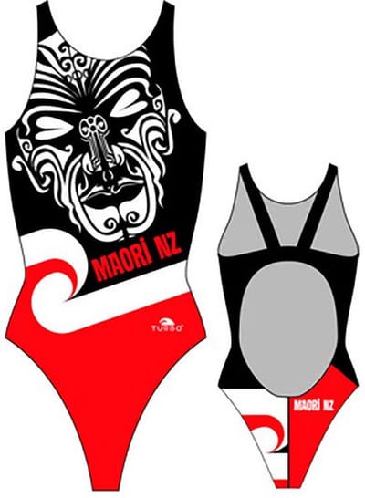 Turbo Maori New Zealand Pro Resist Zwemkleding Rood,Zwart S Vrouw