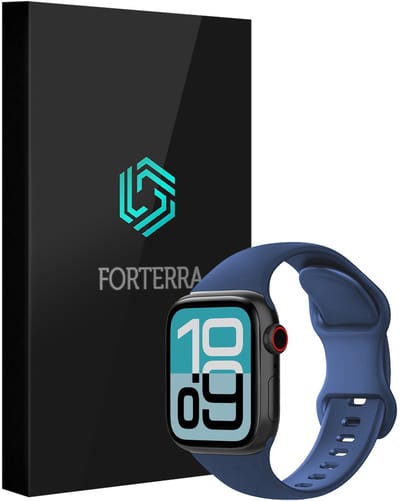 Smartwatchbandje Geschikt voor Apple Watch 1, 2, 3, 4, 5, 6, 7, 8, 9, SE - 38/40/41 mm - Verstelbaar Siliconen Bandje - Donkerblauw