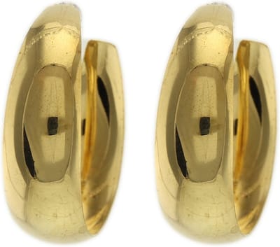 Behave - Dames oorringen goudkleur chunky retro 3,5 cm everyday chic