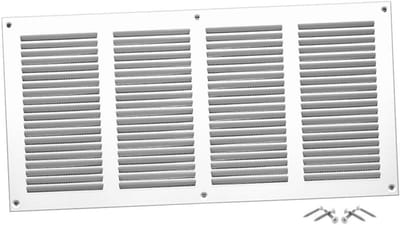 Ventilatie rooster - Afvoerrooster insectenwering - Luchtcirculatie verbeteren - Met insectengaas - 40x20 cm - Wit