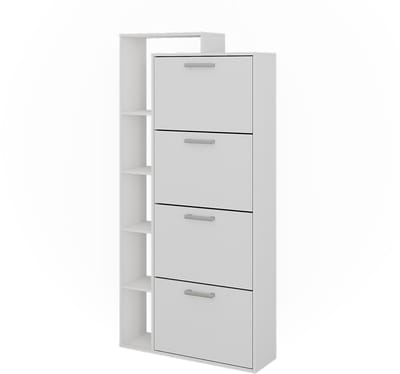 Vicco Orlando Schoenenkantelaar – 80 x 166.1 cm met 4 compartimenten Wit