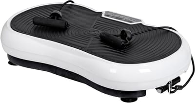 Trilplaat Fitnessapparaat - Vibratieplatform Lichaamstraining - Thuistraining Spieropbouw - Instelbare Snelheden Bluetooth - 68 x 38 x 13 cm - Wit