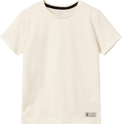 Name it t-shirt jongens - beige - NKMzimaden - maat 122/128