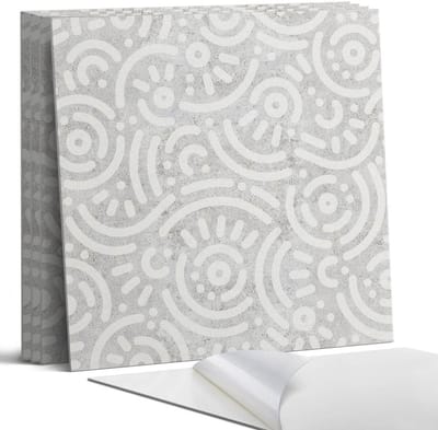 Coloray Wandpanelen Zelfklevend - Abstract lijnpatroon Zelfklevende Wandpanelen - 50 cm x 50 cm - Grijs Wandpaneel PVC - 4 stuks - Mozaïeken Wandpanelen Zelfklevend - Keuken Wandpanelen - Wandpanelen Badkamer