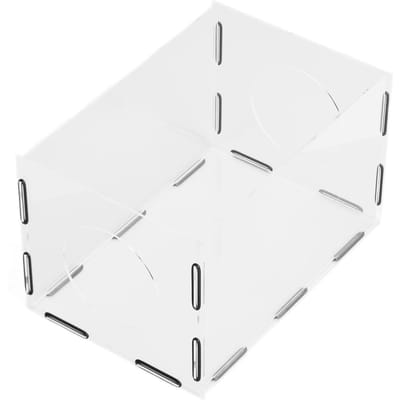 Boîte à poussière de meulage fermée Acrylique avec 2 trous Rectangulaire Hautement transparent Boîte à poussière pour polisseuse de table pour gravure