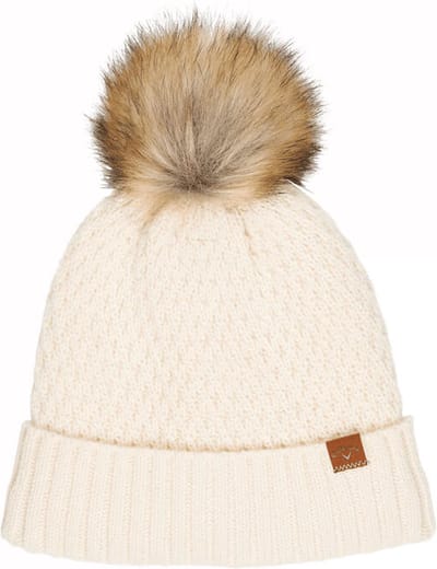 Callaway Ladies Pom Pom Beanie - Creme